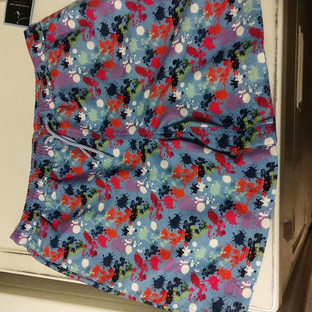 NWT Tailorbyrd Paint Splatter swim trunks 18/20